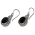 Onyx dangle earrings, 'Deepest Night' - Sterling Silver Onyx Dangle Earrings from Indonesia (image 2c) thumbail
