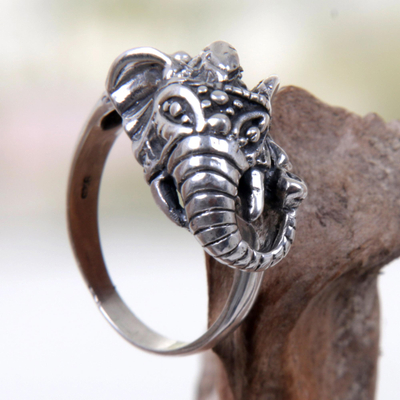 Sterling Silver Elephant Ring & Necklace Set - carolinabeadshop.com