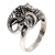 Sterling silver cocktail ring, 'Gallant Elephant' - Sterling Silver Elephant Ring Hand Crafted in Indonesia
