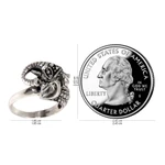Sterling silver cocktail ring, 'Gallant Elephant' - Sterling Silver Elephant Ring Hand Crafted in Indonesia