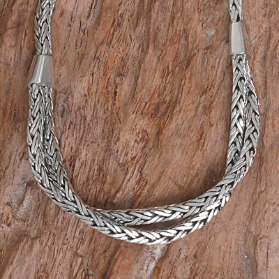 Halskette aus Sterlingsilber - Handgefertigte Halskette aus Sterlingsilber aus Indonesien