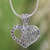Sterling silver pendant necklace, 'Two Hearts are One' - Balinese Sterling Silver Romantic Heart Necklace