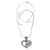 Sterling silver pendant necklace, 'Two Hearts are One' - Balinese Sterling Silver Romantic Heart Necklace thumbail