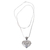 Blue topaz pendant necklace, 'Tears from the Heart' - Artisan Crafted Balinese Blue Topaz Heart Necklace