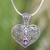 Amethyst pendant necklace, 'Tears from the Heart' - Balinese Amethyst Heart Necklace in Sterling Silver (image 2) thumbail