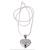 Garnet pendant necklace, 'Tears from the Heart' - Balinese Fair Trade Garnet Heart Necklace thumbail