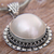 Cultured mabe pearl pendant necklace, 'Full Moon's Glow' - Cultured Mabe Pearl Sterling Silver Pendant Necklace (image 2b) thumbail