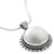 Cultured mabe pearl pendant necklace, 'Full Moon's Glow' - Cultured Mabe Pearl Sterling Silver Pendant Necklace