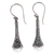 Cultured pearl dangle earrings, 'White Honeysuckle' - Silver 925 Elongated Balinese Earrings with Cultured Pearl