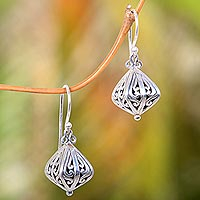 Featured review for Sterling silver dangle earrings, Silver Fruit