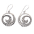 Sterling silver dangle earrings, 'Ferns in Moonlight' - Original Balinese Earrings Handcrafted of Sterling Silver