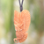Bone pendant necklace, 'Guardian Owl' - Owl Bone Pendant Necklace with Leather Cord from Bali (image 2) thumbail