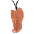 Bone pendant necklace, 'Guardian Owl' - Owl Bone Pendant Necklace with Leather Cord from Bali