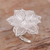 Sterling silver filigree cocktail ring, 'Sterling Tropics' - Hand Made Sterling Silver Hibiscus Flower Cocktail Ring Bali (image 2) thumbail