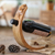 Wood wine bottle holder, 'Brown Balinese Lizard' - Lizard Theme Hand Carved Brown Wood Wine Bottle Holder (image 2j) thumbail