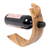 Wood wine bottle holder, 'Brown Balinese Turtle' - Balinese Sea Turtle Brown Wood Wine Bottle Holder (image 2a) thumbail