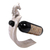 Wood bottle holder, 'White Horse' - Hand-Crafted White Wood Bottle Holder with Horse Motif