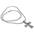 Amethyst pendant necklace, 'Tropical Cross' - Artisan Crafted Balinese Cross Necklace with Amethyst (image 2c) thumbail
