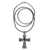 Amethyst-Anhänger-Halskette, 'Prachtvolles Kreuz'. - Verziertes Collier aus Sterlingsilber und Amethystkreuz