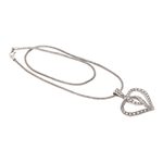Sterling silver pendant necklace, 'Unity of the Heart' - Romantic Balinese Heart Necklace Crafted of Sterling Silver