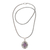Amethyst pendant necklace, 'Crystalline Orchid' - Balinese Amethyst Necklace Handcrafted of Sterling Silver (image 2a) thumbail