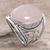 Rose quartz cocktail ring, 'Pink Moon' - Hand Crafted Sterling Silver Ring from Indonesia thumbail
