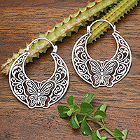 Sterling silver dangle earrings, 'Beautiful Garden' - Sterling Silver Dangle Earrings from Indonesia