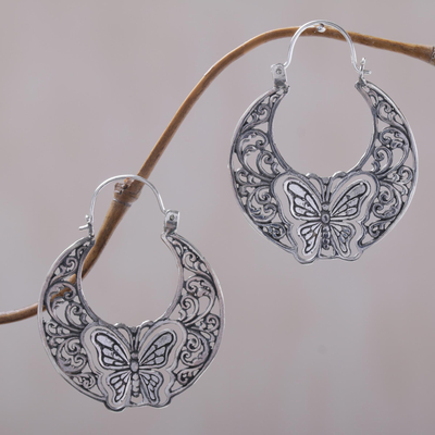 Sterling silver dangle earrings, 'Beautiful Garden' - Sterling Silver Dangle Earrings from Indonesia