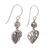 Sterling silver dangle earrings, 'The Other Side' - Sterling Silver Dangle Earrings Heart Shape from Indonesia