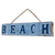 Wood sign, 'Beach in Sky Blue' - Hand Carved Beach Wood Sign Agel Grass from Indonesia
