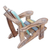 Wood decorative accent, 'Beach Chair' - Hand Carved Beach Chair Wood Statue from Indonesia (image 2e) thumbail