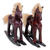 Wood sculptures, 'Red and Purple Horses' (pair) - Hand Made Wood Sculptures Rocking Horses (Pair) Indonesia (image 2d) thumbail