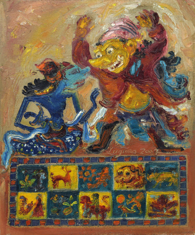 'Langkir' - Painting of Temperamental Personality Traditional Bali Art
