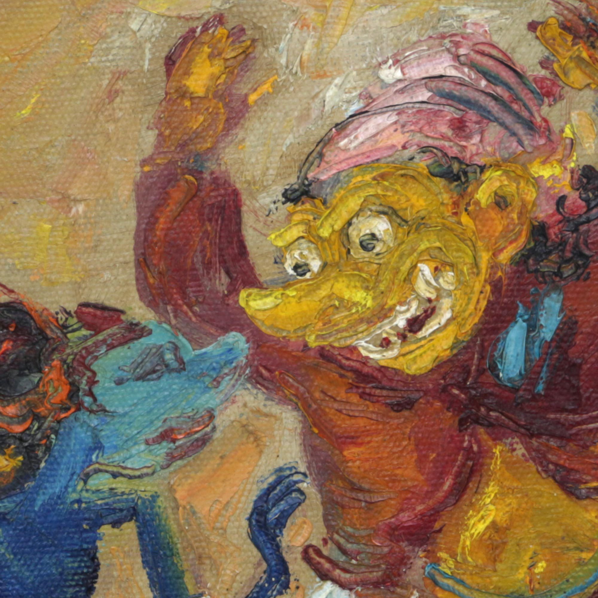 Painting of Temperamental Personality Traditional Bali Art - Langkir