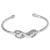 Sterling silver cuff bracelet, 'Infinity Mosaic' - Hand Made Sterling Silver Cuff Bracelet from Indonesia