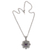 Amethyst pendant necklace, 'Lotus Medallion' - Bali Sterling Silver and Amethyst Flower Necklace with Pearl (image 2a) thumbail