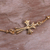Vergoldetes Sterlingsilber-Anhängerarmband - Handgefertigtes balinesisches Kreuzarmband aus 14-karätigem Gold-Vermeil