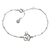 Sterling silver pendant bracelet, 'Centered Om' - Sterling Silver Cuban Link Chain Bracelet with Om Symbol