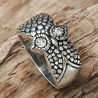 Sterling silver hoop earrings - Handcrafted Sterling Silver Filigree Band Ring from Peru