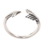 Sterling silver wrap ring, 'Silver Arrow' - Sterling Silver Arrow Engraved Wrap Ring from Indonesia