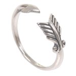 Sterling silver wrap ring, 'Silver Arrow' - Sterling Silver Arrow Engraved Wrap Ring from Indonesia
