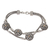 Gold accented sterling silver station bracelet, 'Flowering Hearts' - Sterling Silver Gold Accent Link Bracelet from Indonesia thumbail