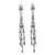 Sterling silver waterfall earrings, 'Bamboo Shoots' - Sterling Silver Dangle Earrings with Bamboo Motif
