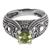 Peridot solitaire ring, 'Heart Splendor' - Hand Made Sterling Silver Peridot Solitaire Ring Indonesia (image 2b) thumbail