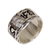 Sterling silver band ring, 'Bali Script' - Handmade Engraved 925 Sterling Silver Ring from Bali thumbail