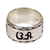 Sterling silver band ring, 'Bali Script' - Handmade Engraved 925 Sterling Silver Ring from Bali (image 2c) thumbail