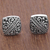 Sterling silver stud earrings, 'Bali Beauties' - Sterling Silver Square Stud Earrings from Indonesia