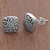 Sterling silver stud earrings, 'Bali Beauties' - Sterling Silver Square Stud Earrings from Indonesia