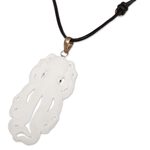 Bone pendant necklace, 'Great Octopus' - Handcarved Bone Octopus Pendant Necklace made in Indonesia