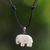 Bone pendant necklace, 'Stoic Elephant' - Hand Made Bone Pendant Necklace Elephant from Indonesia (image 2) thumbail